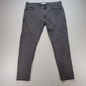 Dapper Boi Jeans 40x33 Gray Slim Tapered Preppy Stretch Casual Denim